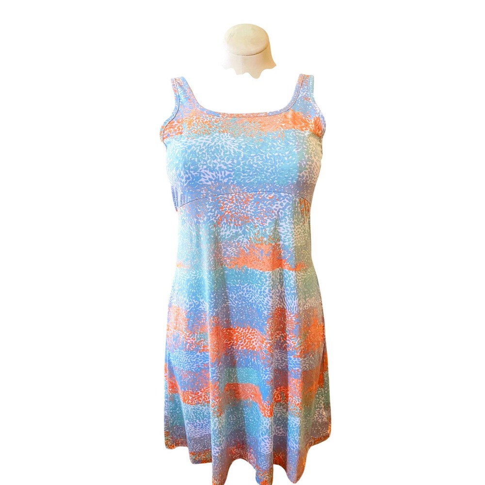 Columbia PFG Freezer III Dress  Large Blue Orange Omni-Freeze Mini vacation